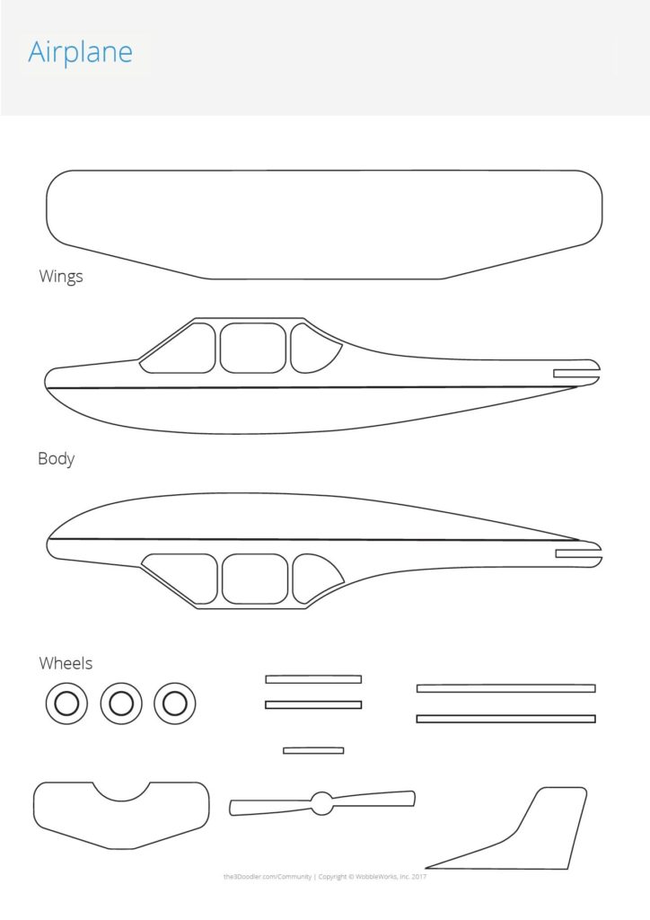 Трафарет для 3D ручки – самолёт