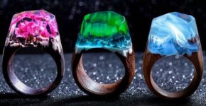 Удивительные деревянные кольца с эпоксидной смолой