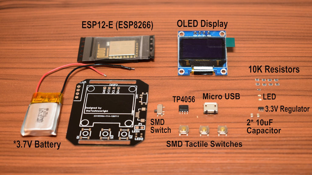 Смарт часы (smartwatch) на ESP-12E (ESP8266) своими руками