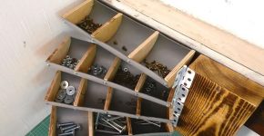 Удобный органайзер для мелких деталей из пластиковой трубы в мастерскую