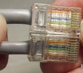 Как обжать коннектор RJ-45 интернет кабеля без кримпера, обычной отвёрткой